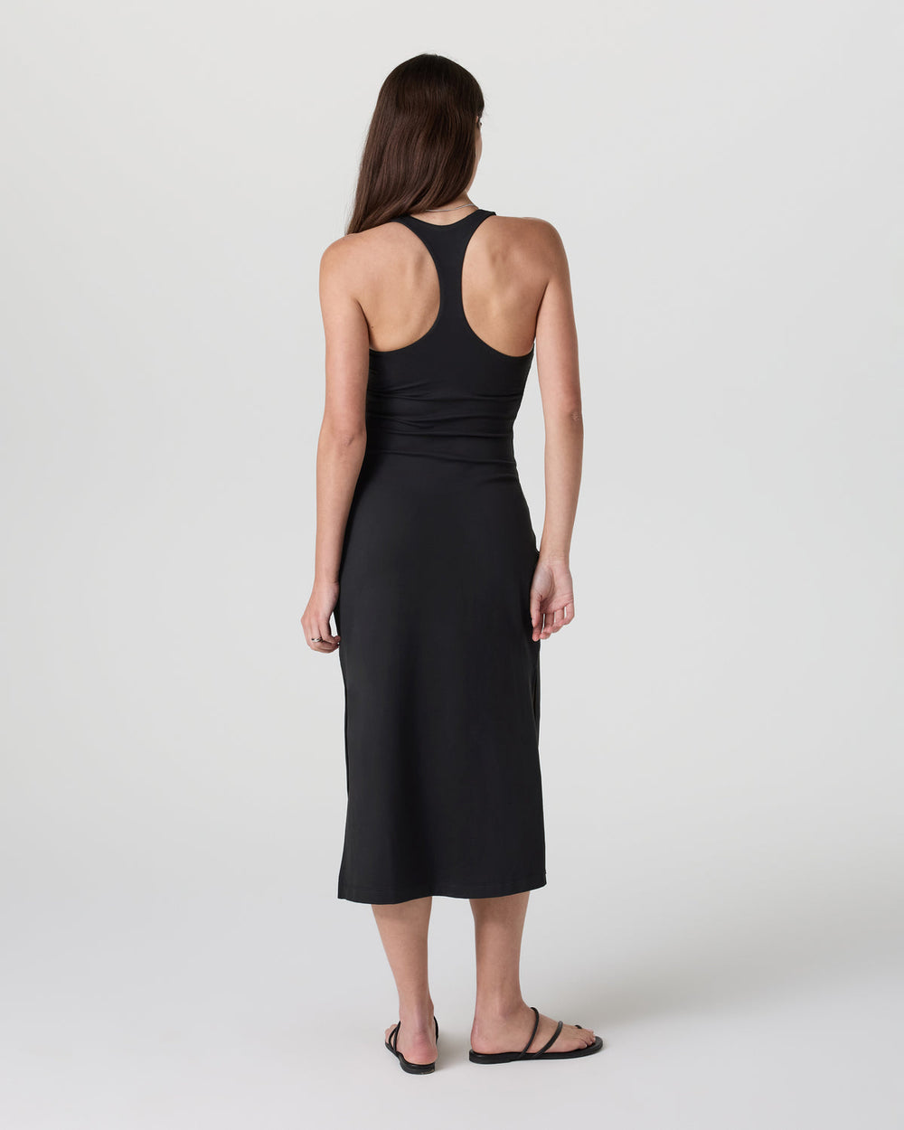 Halo Racerback Dress Solid Black | Vuori Online