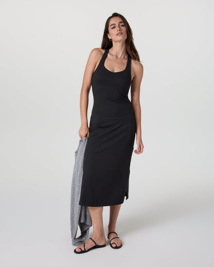 Halo Racerback Dress Solid Black | Vuori Online