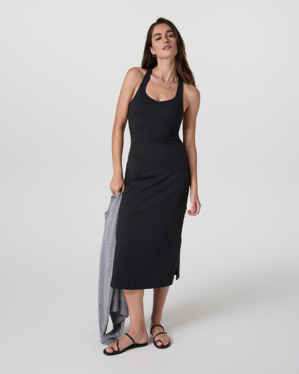 Halo Racerback Dress Solid Black | Vuori Online