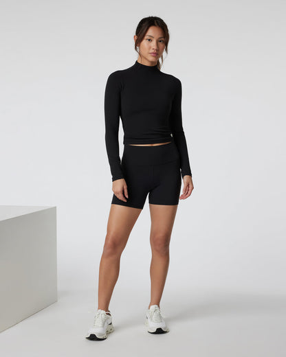 Vuori AllTheFeels Long Sleeve Mock Black | Vuori Discount