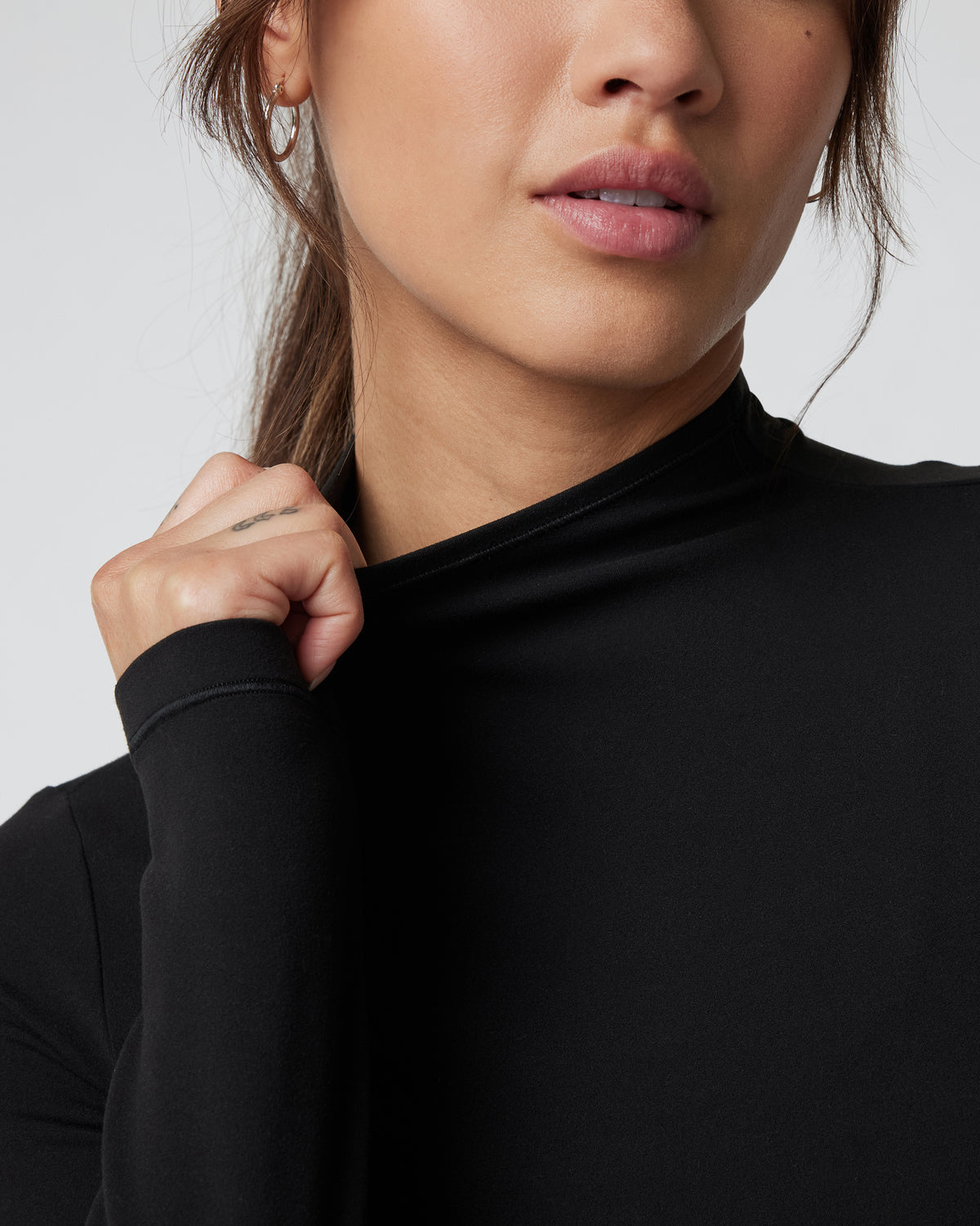 Vuori AllTheFeels Long Sleeve Mock Black | Vuori Discount