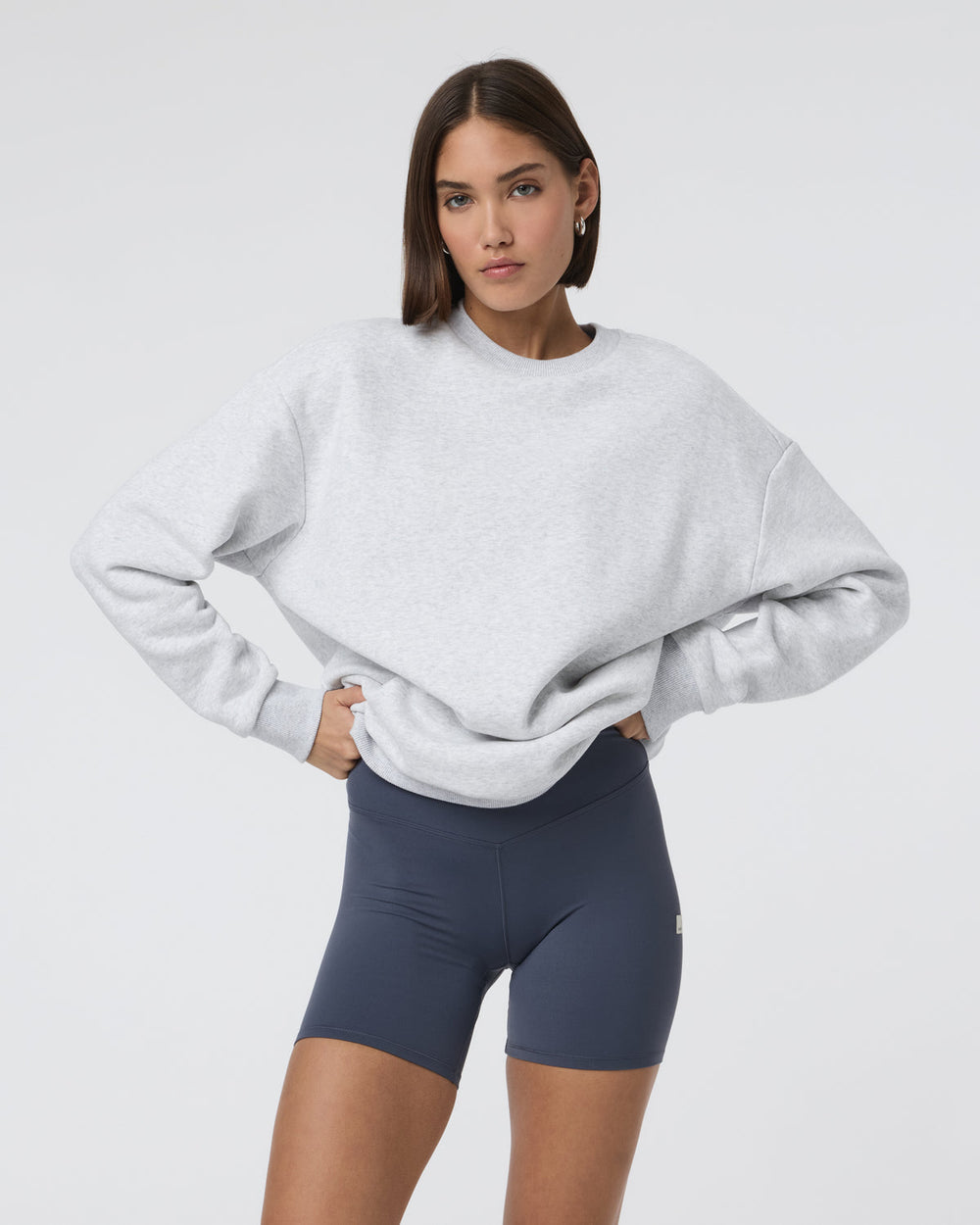 Restore Oversized Crew 2.0 Pale Grey Heather | Vuori Sale