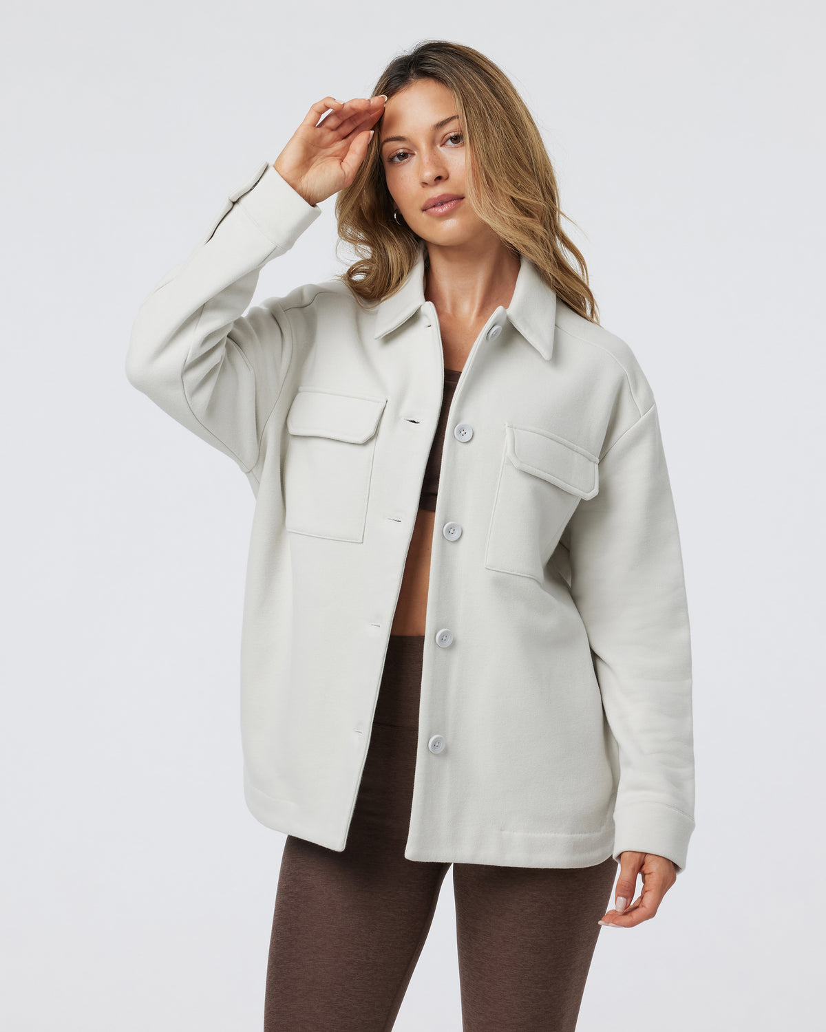 Restore Shirt Jacket Salt French Terry Shirt | Vuori For sale