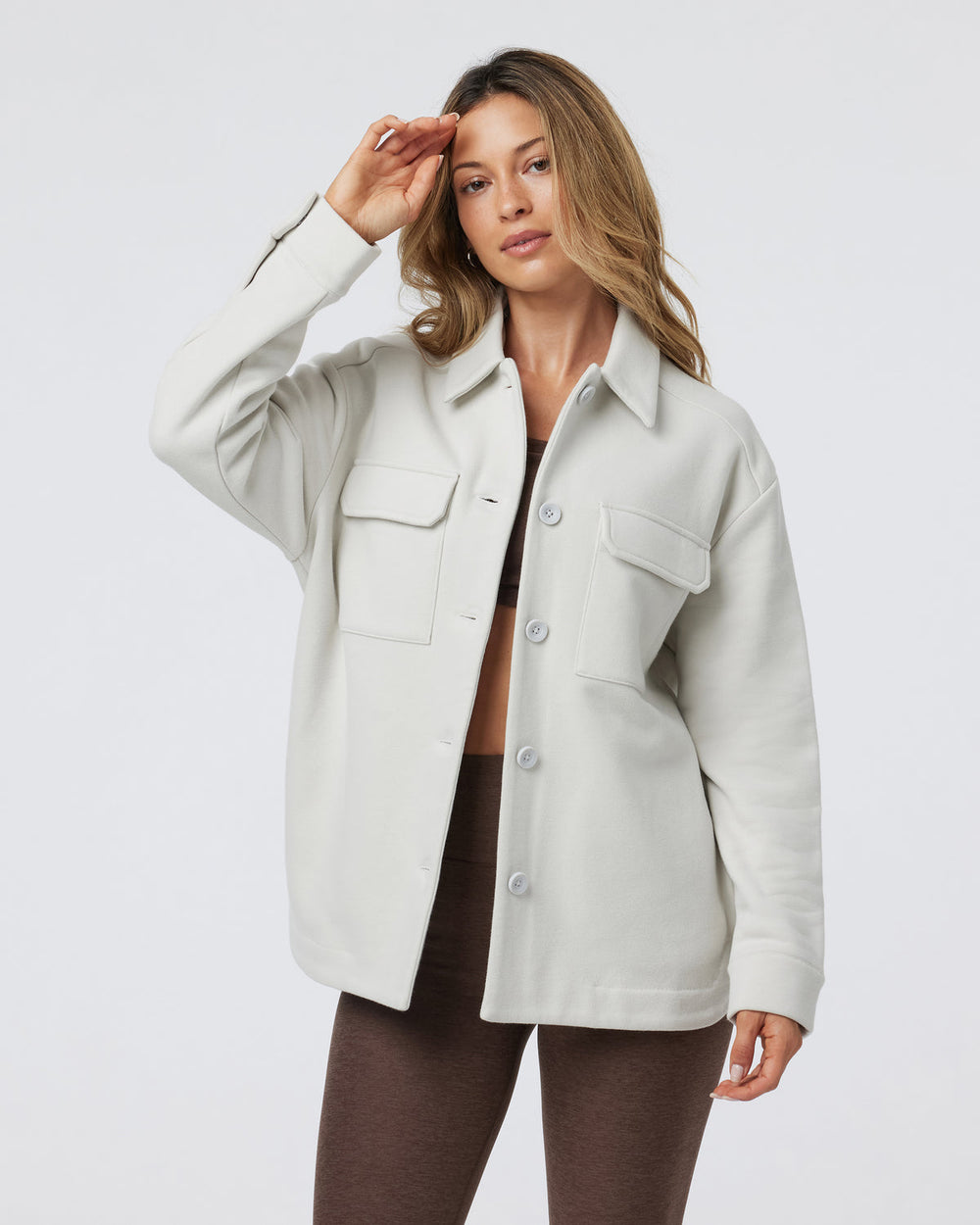 Restore Shirt Jacket Salt French Terry Shirt | Vuori For sale