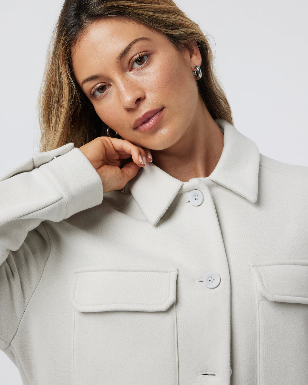 Restore Shirt Jacket Salt French Terry Shirt | Vuori For sale