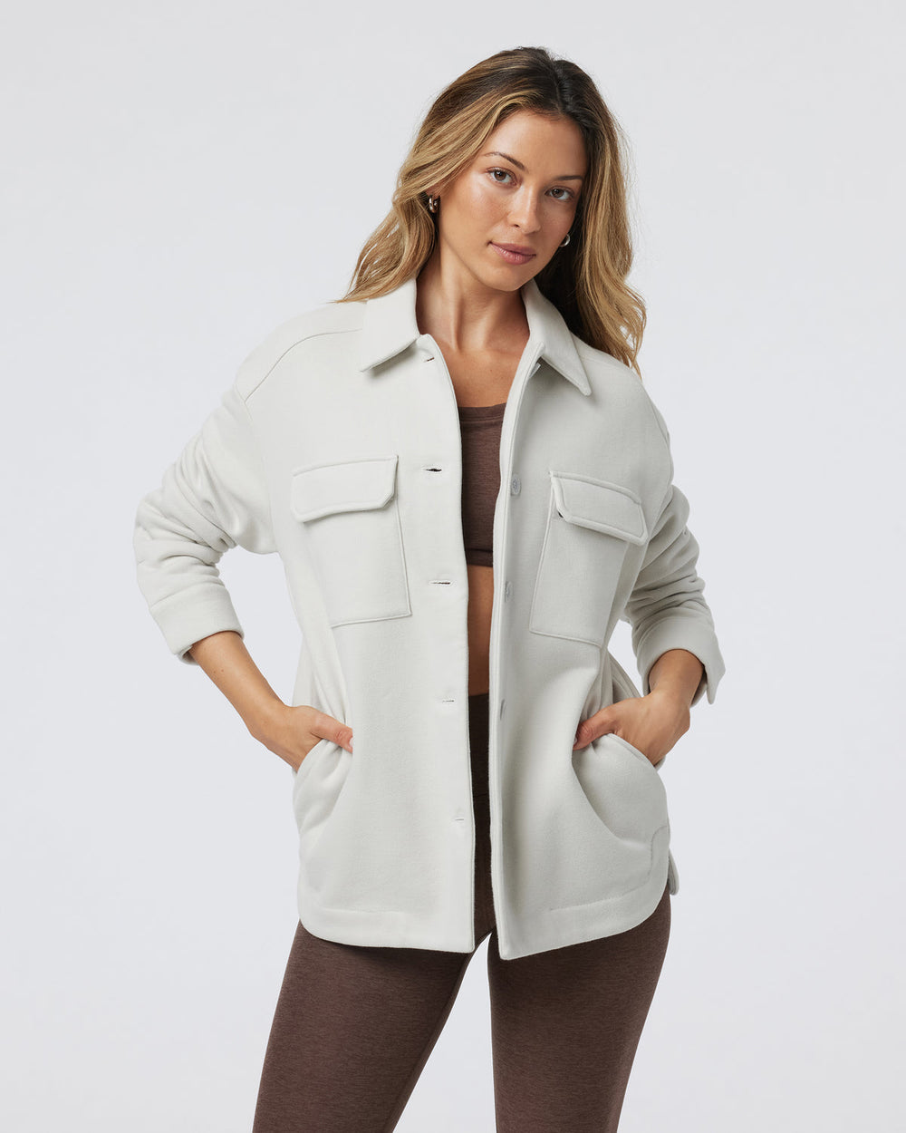 Restore Shirt Jacket Salt French Terry Shirt | Vuori For sale
