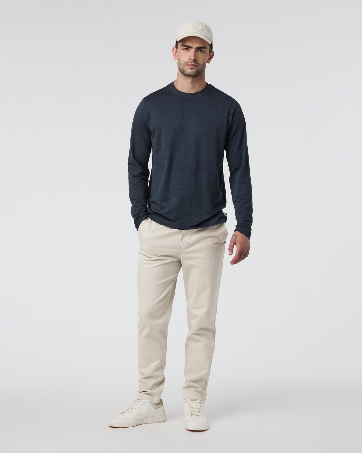 Fletcher Elastic Waist Pant Athletic Slim Fit 30" Oatmeal | Vuori