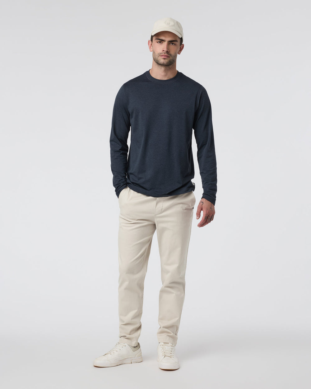 Fletcher Elastic Waist Pant Athletic Slim Fit 30" Oatmeal | Vuori