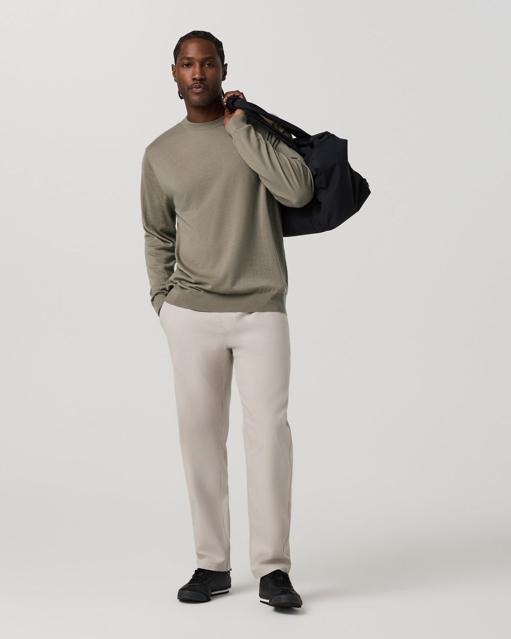 Men's Cascade Elastic Waist Trouser Classic Fit 30" Pewter | Vuori On sale