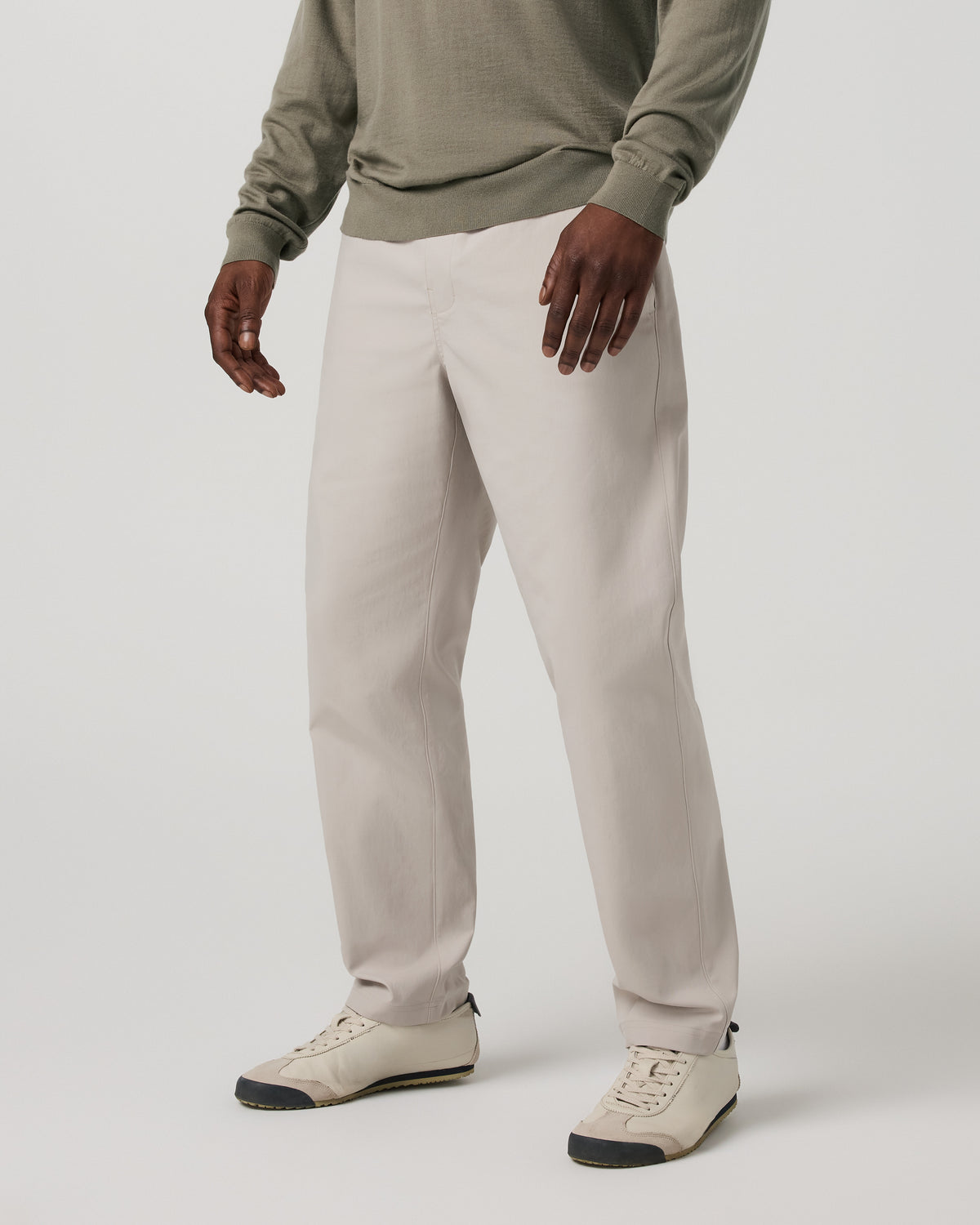 Men's Cascade Elastic Waist Trouser Classic Fit 30" Pewter | Vuori On sale