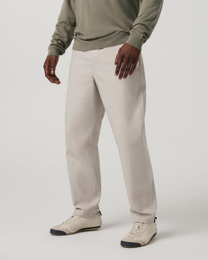 Men's Cascade Elastic Waist Trouser Classic Fit 30" Pewter | Vuori On sale