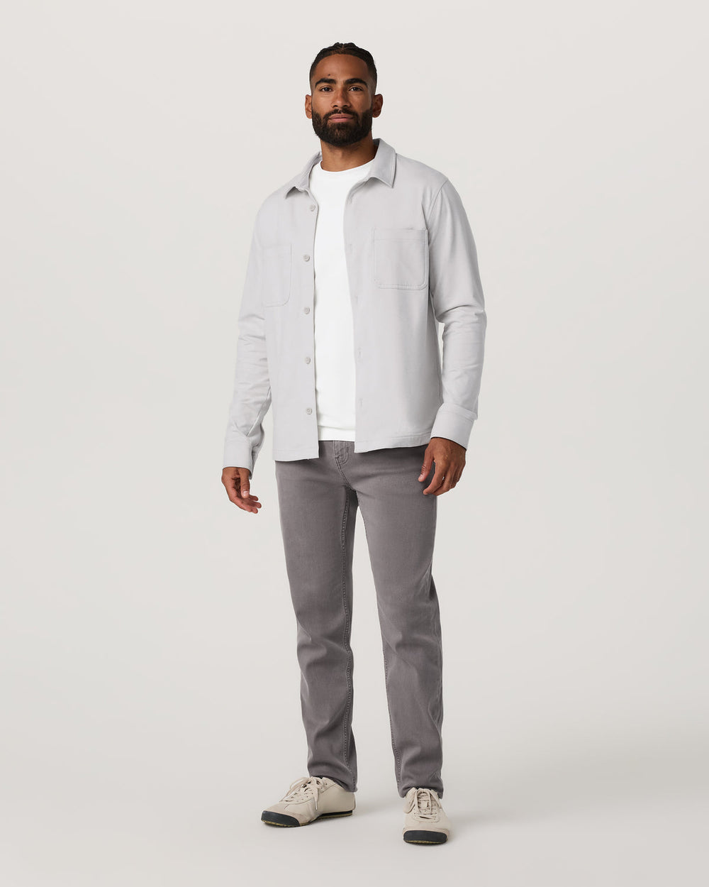 Benton Stretch Twill Pant Athletic Slim Fit 30" Cavern Grey | Vuori
