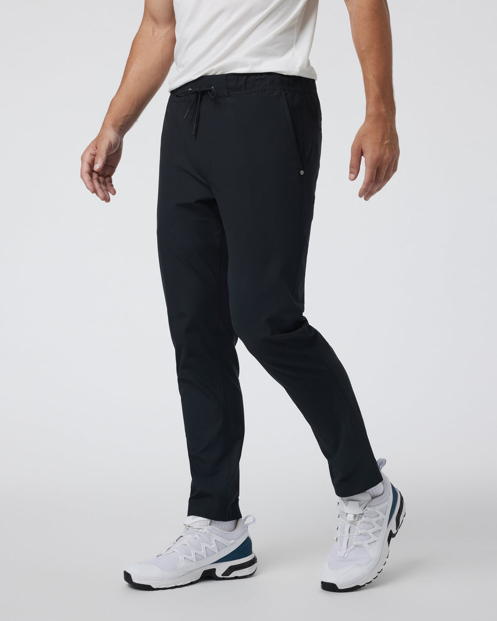Meta Elastic Waist Pant Black 5-Pocket Stretch Pants | Vuori US