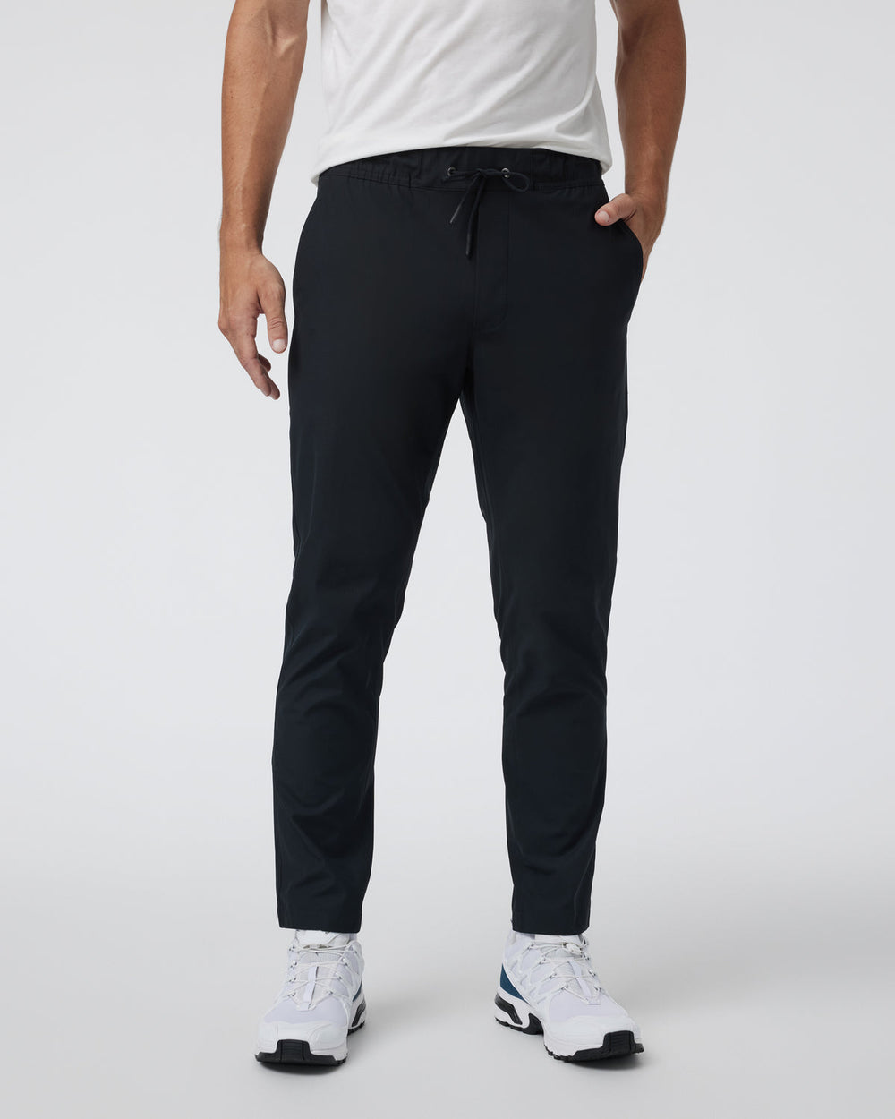 Meta Elastic Waist Pant Black 5-Pocket Stretch Pants | Vuori US
