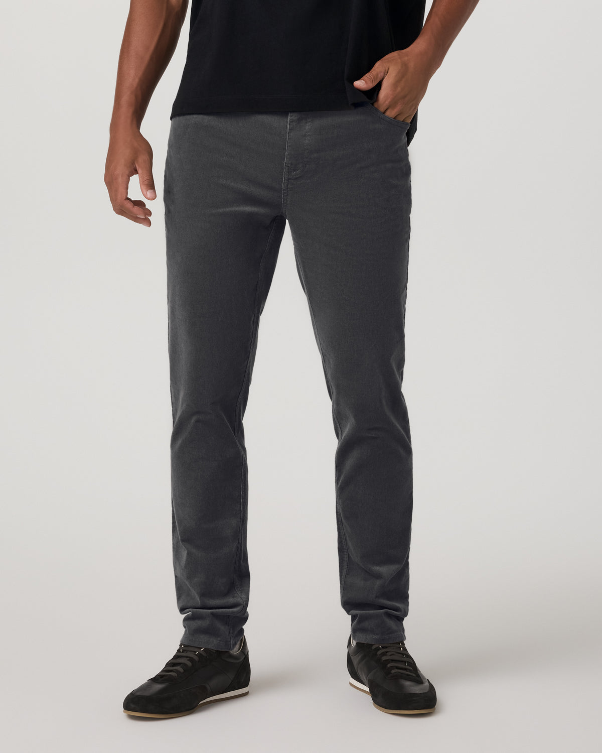 Optimist 5 Pocket Cord Pant Athletic Slim Fit Charcoal | Vuori For sale