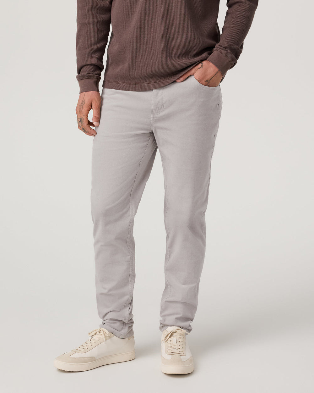 Optimist 5 Pocket Cord Pant Athletic Slim Fit Amethyst Grey | Vuori