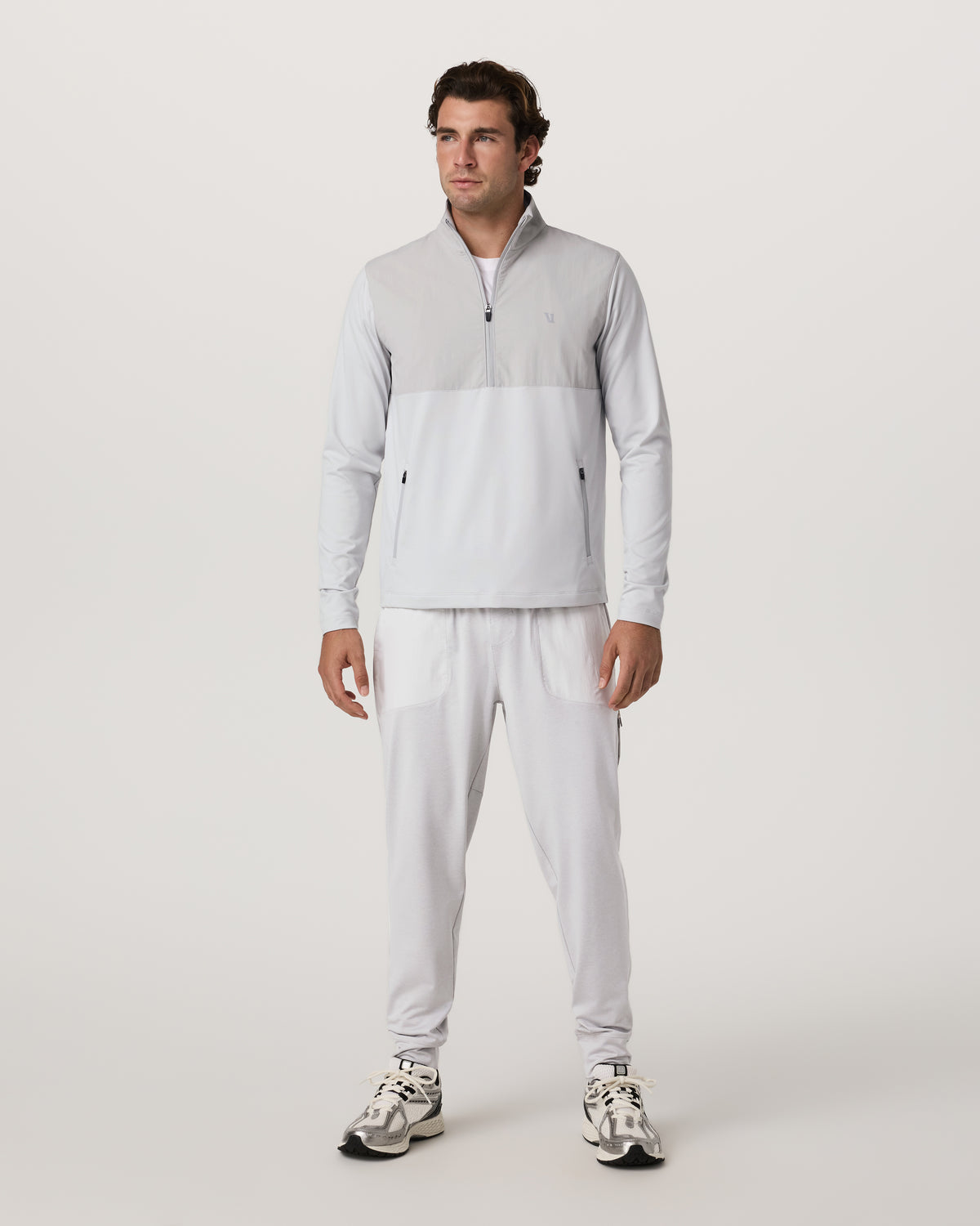 Sunday Mixed Media Jogger 28" Men's Frost Grey Joggers | Vuori On sale