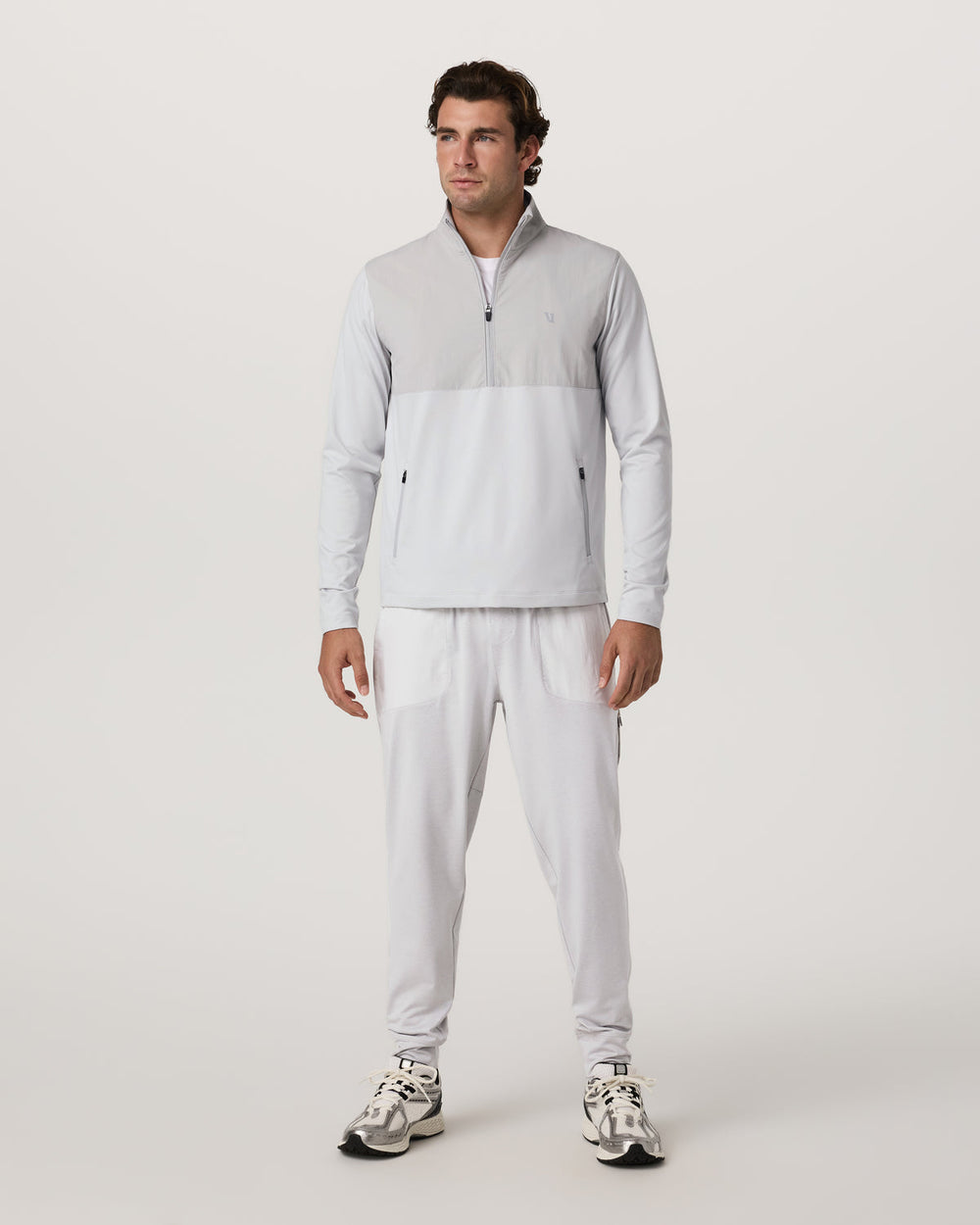 Sunday Mixed Media Jogger 28" Men's Frost Grey Joggers | Vuori On sale