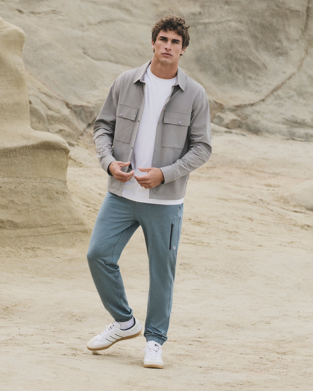 Sunday Performance Sweatpant 28" Men's Smoke Blue Pant | Vuori US