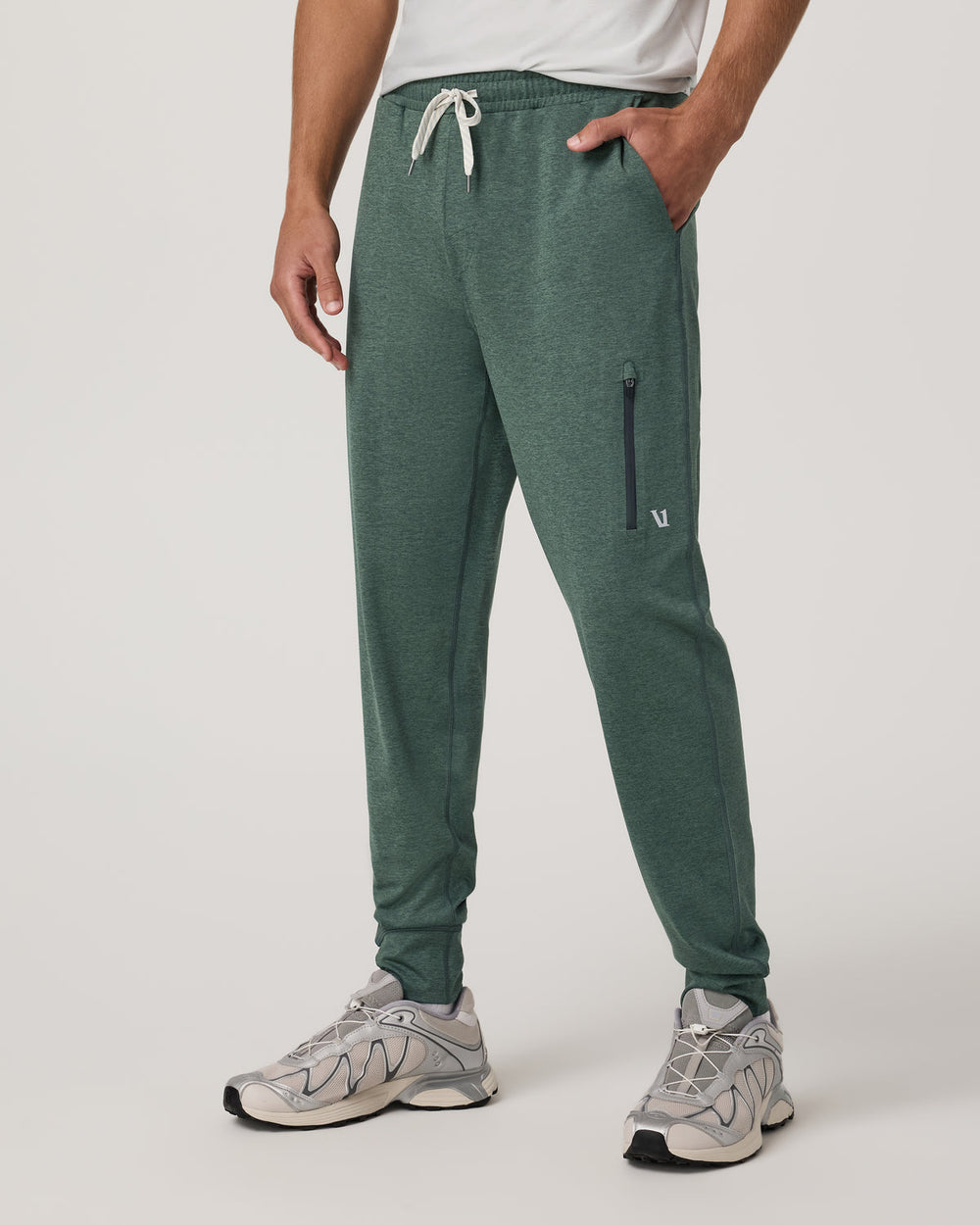 Men's Sunday Performance Jogger 30" Agate Green Heather | Vuori
