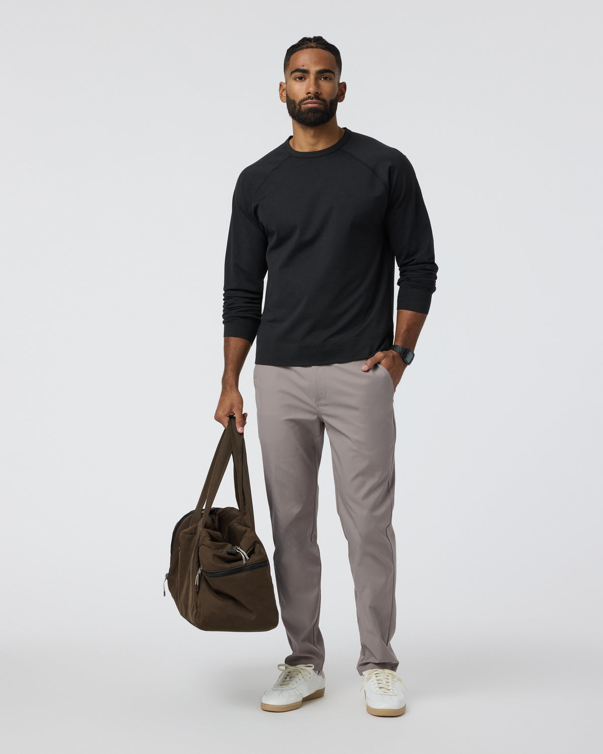 Cascade Tech Chino Pant Athletic Slim Fit 32" Mocha | Vuori For sale