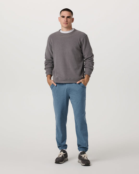 Men's Coronado Sweatpant 28" Pool Blue Heather | Vuori