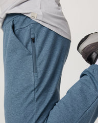 Men's Coronado Sweatpant 28" Pool Blue Heather | Vuori