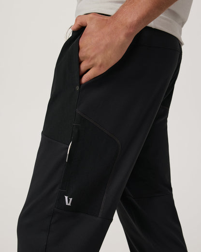 Sunday Mixed Media Jogger 28" Men's Black Joggers | Vuori Clothing