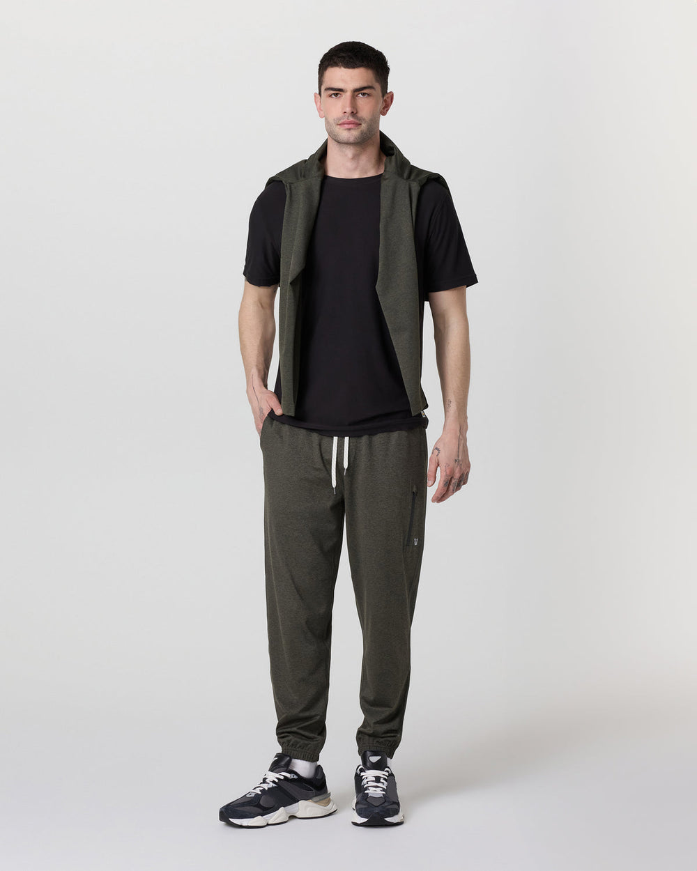 Sunday Performance Sweatpant Classic 30" Kale Heather | Vuori US