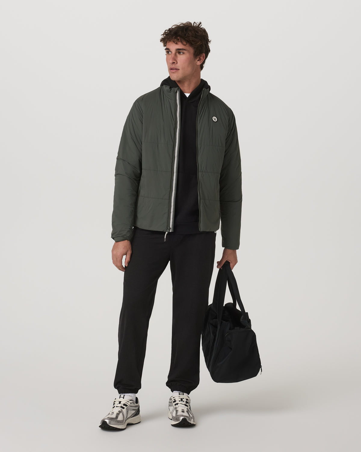 Men's Coronado Mixed Media Sweatpant 28" Black Heather | Vuori Outlet