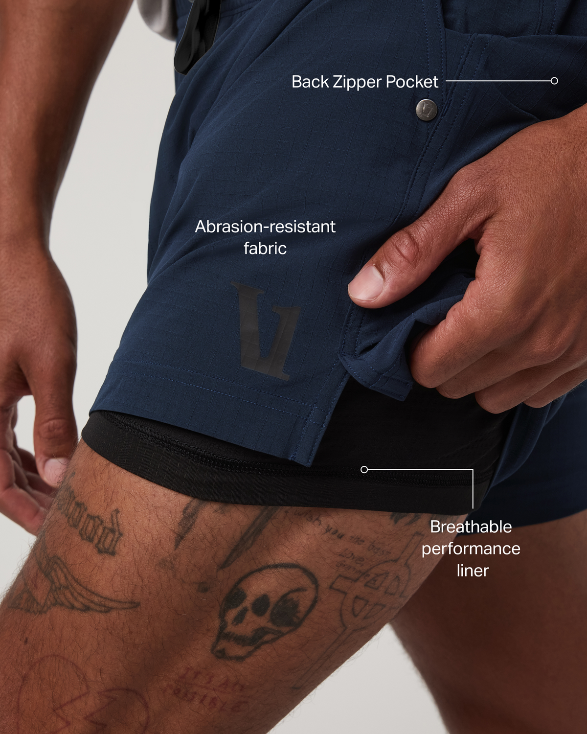 HardKore Short Lined 5" Men's Ink Performance Shorts | Vuori On sale