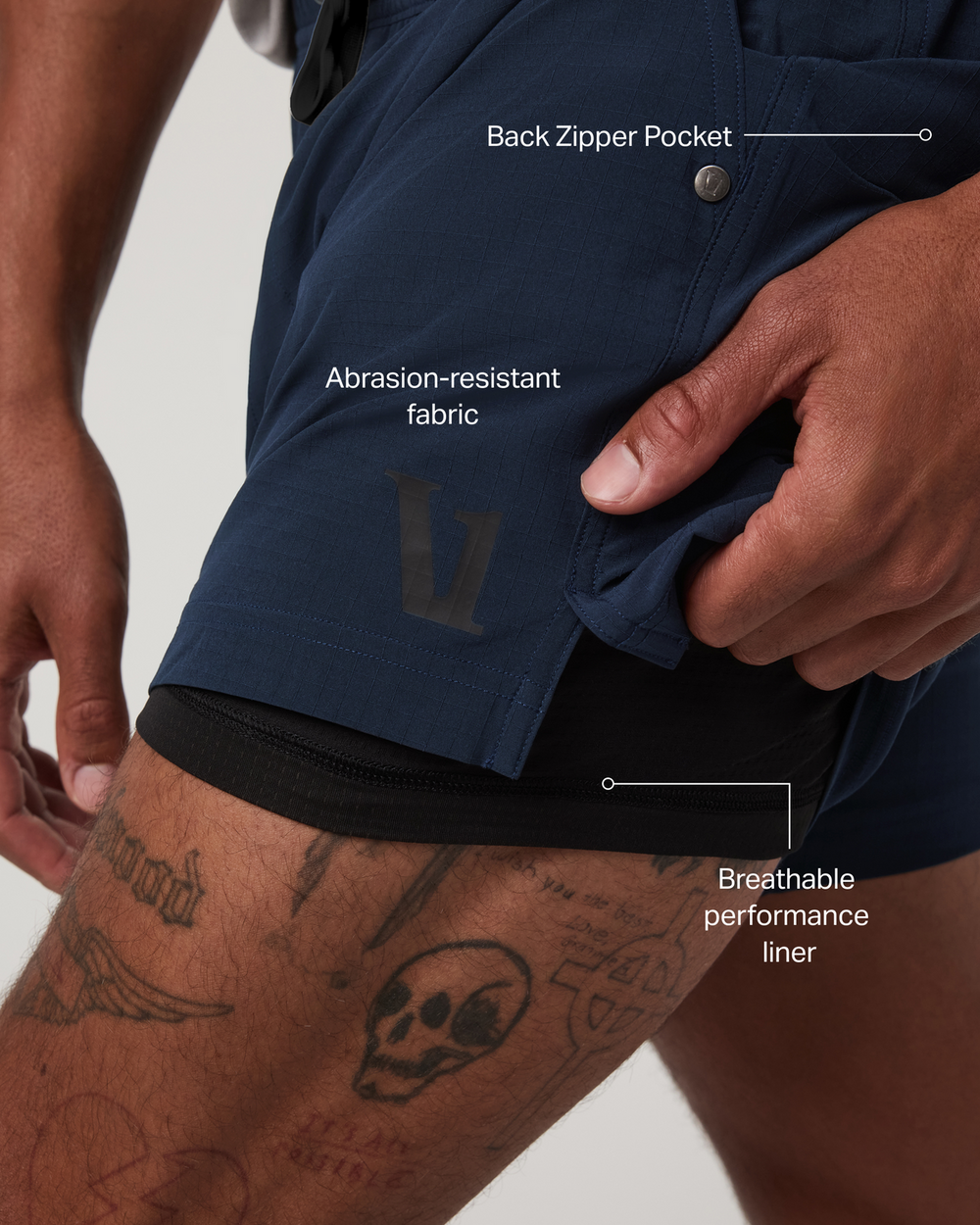 HardKore Short Lined 5" Men's Ink Performance Shorts | Vuori On sale