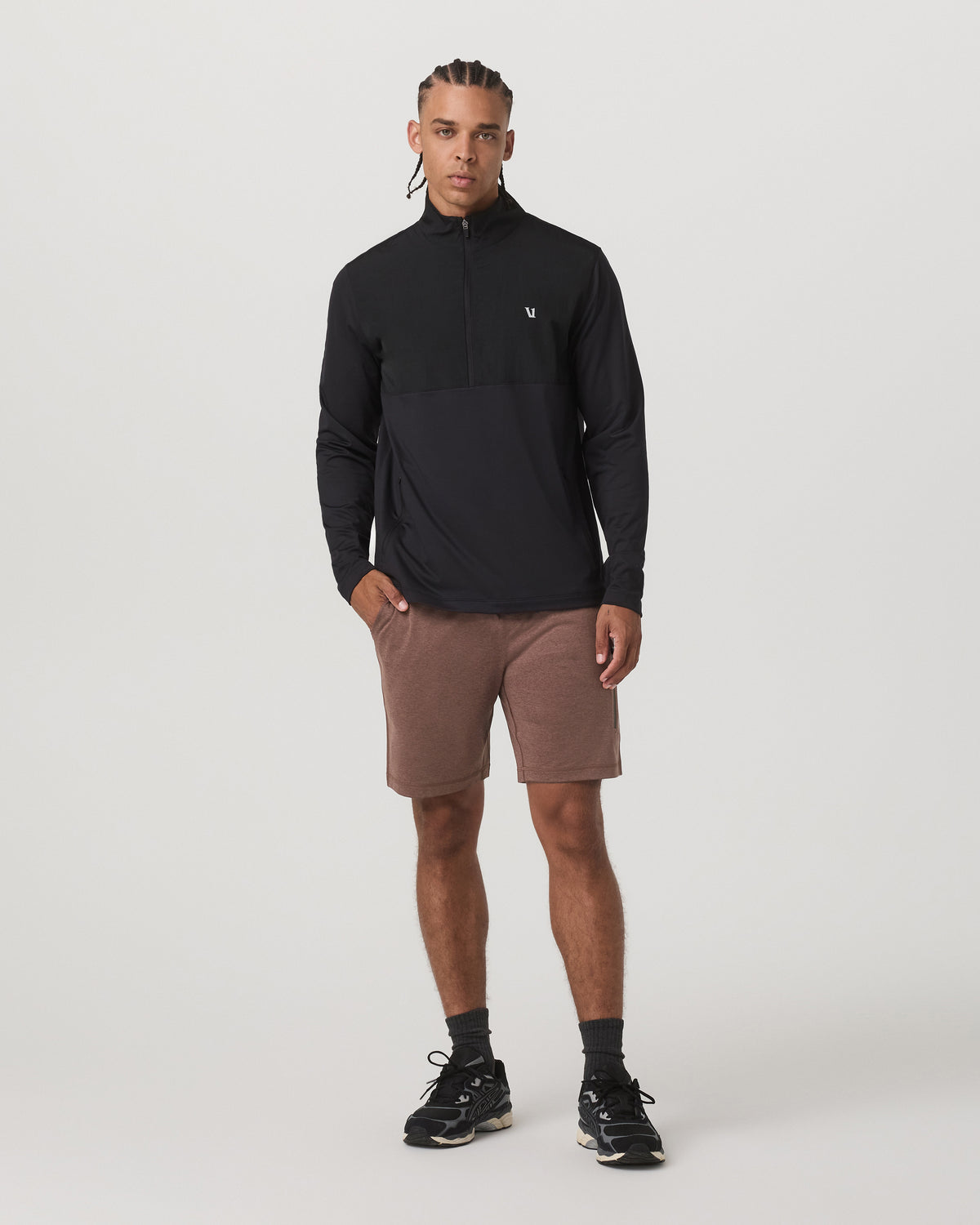 Sunday Performance Short 8" Men's Sable Heather Shorts | Vuori US