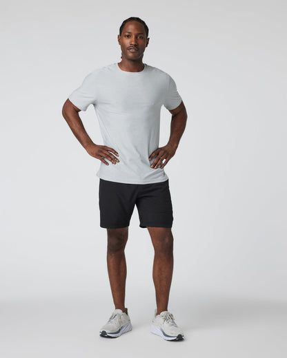 Kore Short Unlined 7" Black Unlined Athletic Shorts | Vuori
