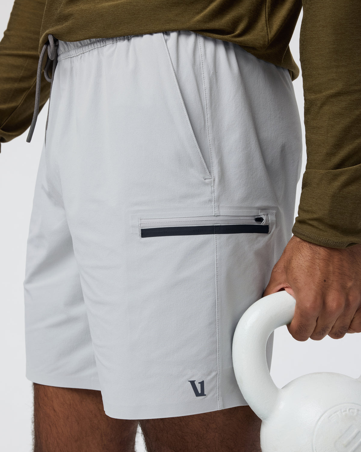 Grafton Short Unlined Classic Fit 7" Sky Grey | Vuori For sale