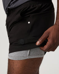 Kore Short Lined 5" Black Tonal Athletic Shorts | Vuori Discount