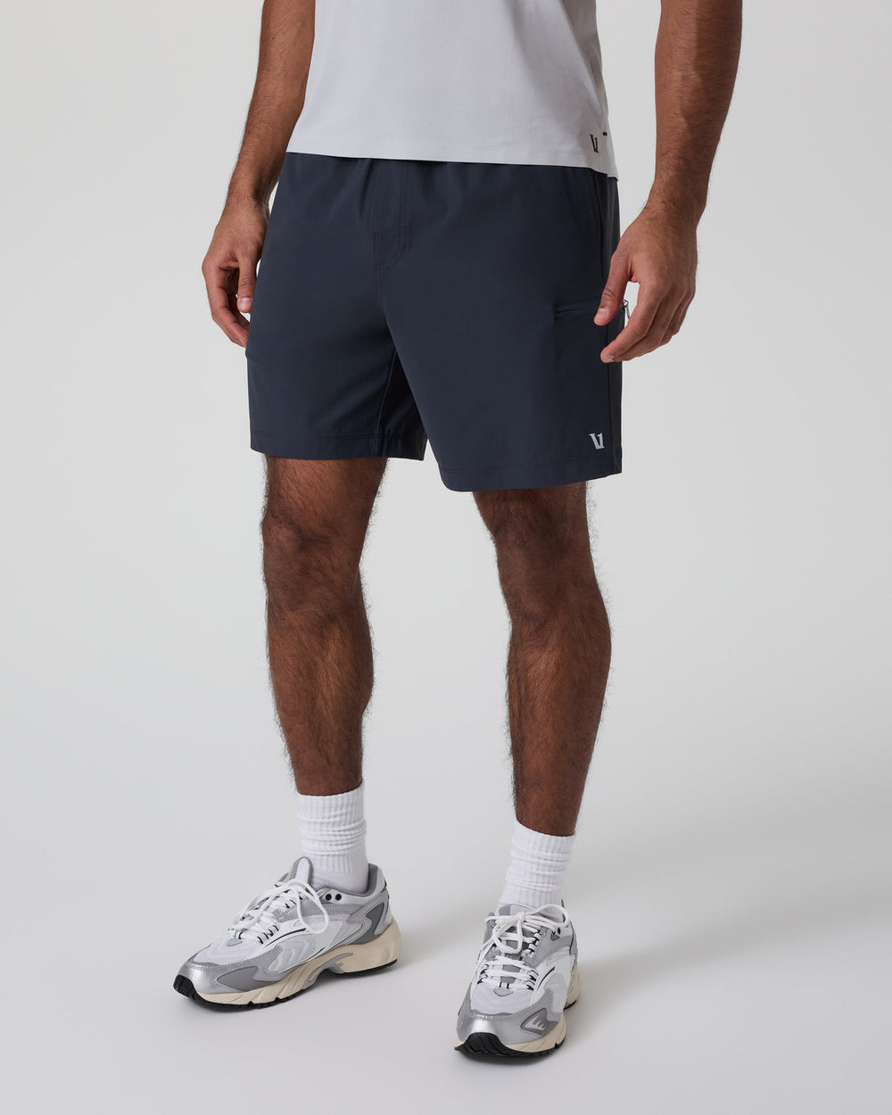 Fleet Sport Short Unlined Classic Fit 7" Navy | Vuori US