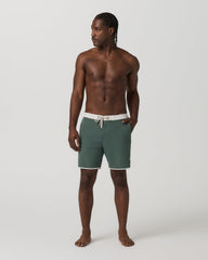 Men's Cruise Boardshort 7" Agate Green Linen Texture | Vuori Clothing