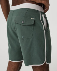 Men's Cruise Boardshort 7" Agate Green Linen Texture | Vuori Clothing