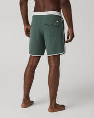 Men's Cruise Boardshort 7" Agate Green Linen Texture | Vuori Clothing