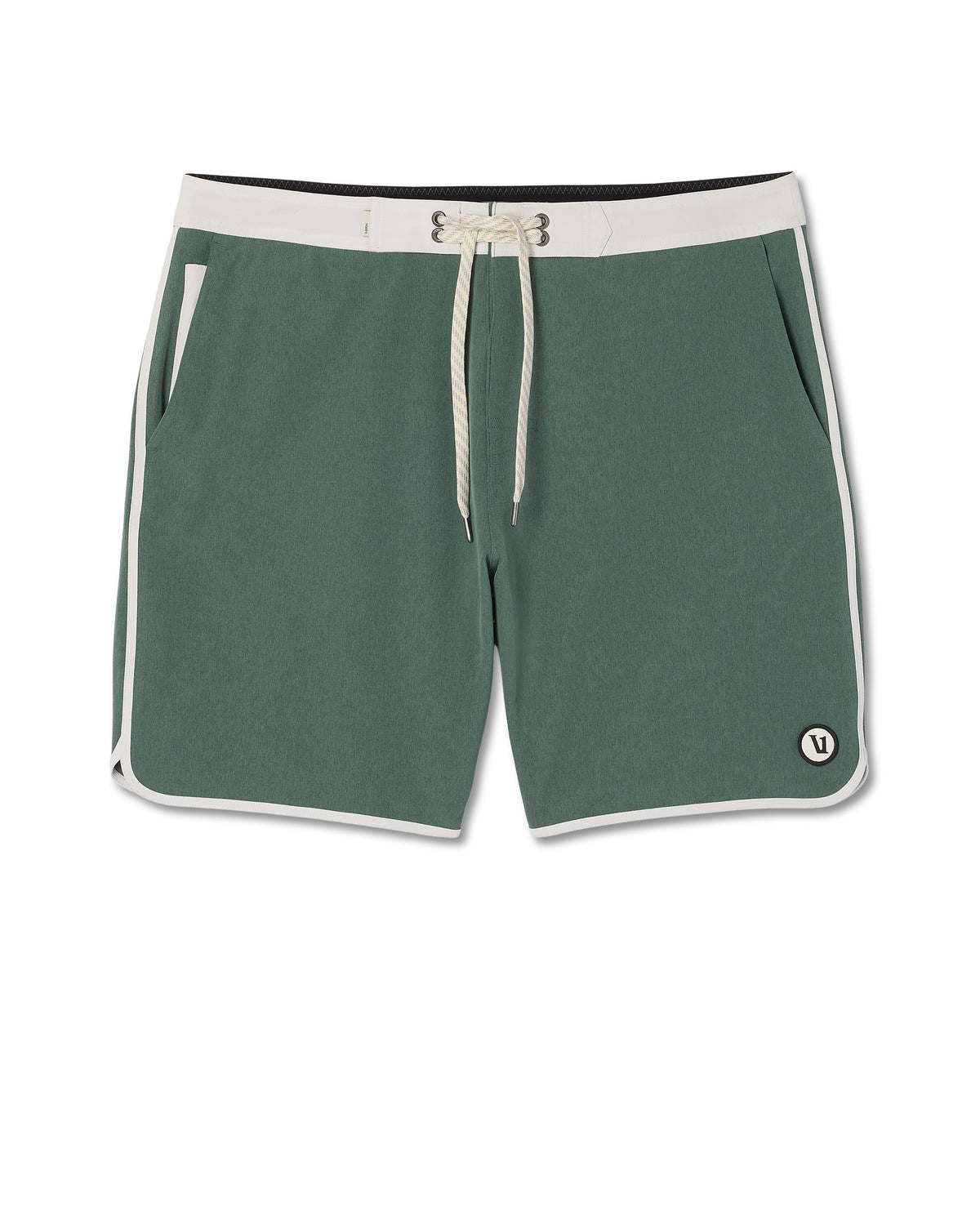 Men's Cruise Boardshort 7" Agate Green Linen Texture | Vuori Clothing