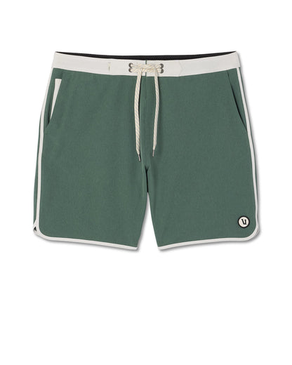Men's Cruise Boardshort 7" Agate Green Linen Texture | Vuori Clothing