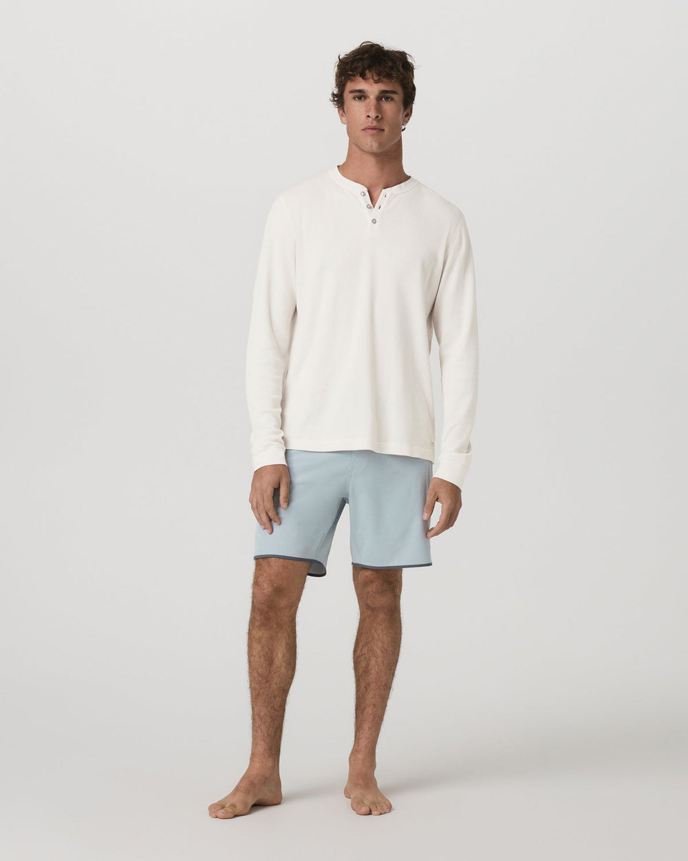 Cruise Boardshort 7" Men's Blue Haze Linen Swim Shorts | Vuori Sale