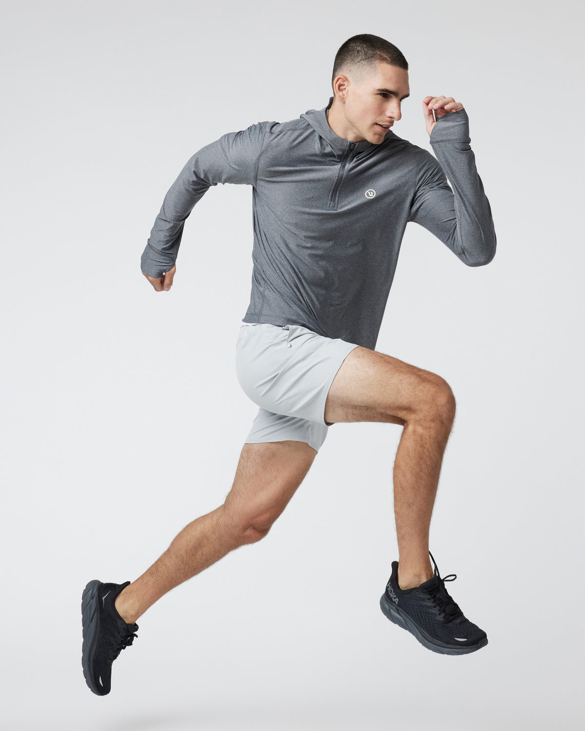 Maverick Volley Short Men's Sky Grey Hybrid Shorts | Vuori Outlet