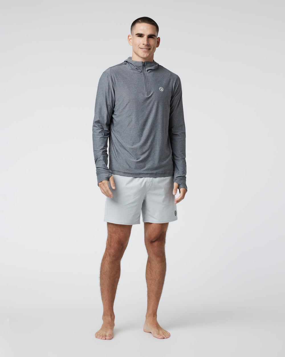 Maverick Volley Short Men's Sky Grey Hybrid Shorts | Vuori Outlet