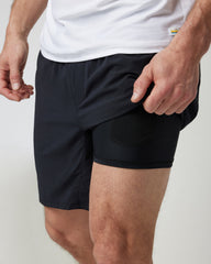 Kore Elevate Short Lined 7" Men's Black Shorts with Zip Pockets | Vuori For sale