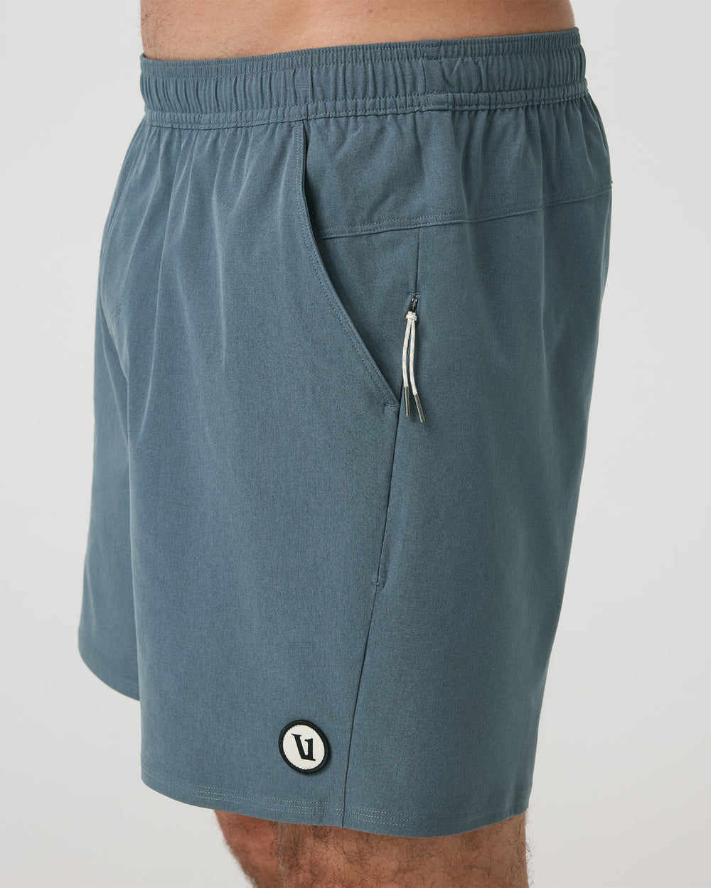 Maverick Volley Short Lined Men's Blue Sea Hybrid Shorts | Vuori Sale