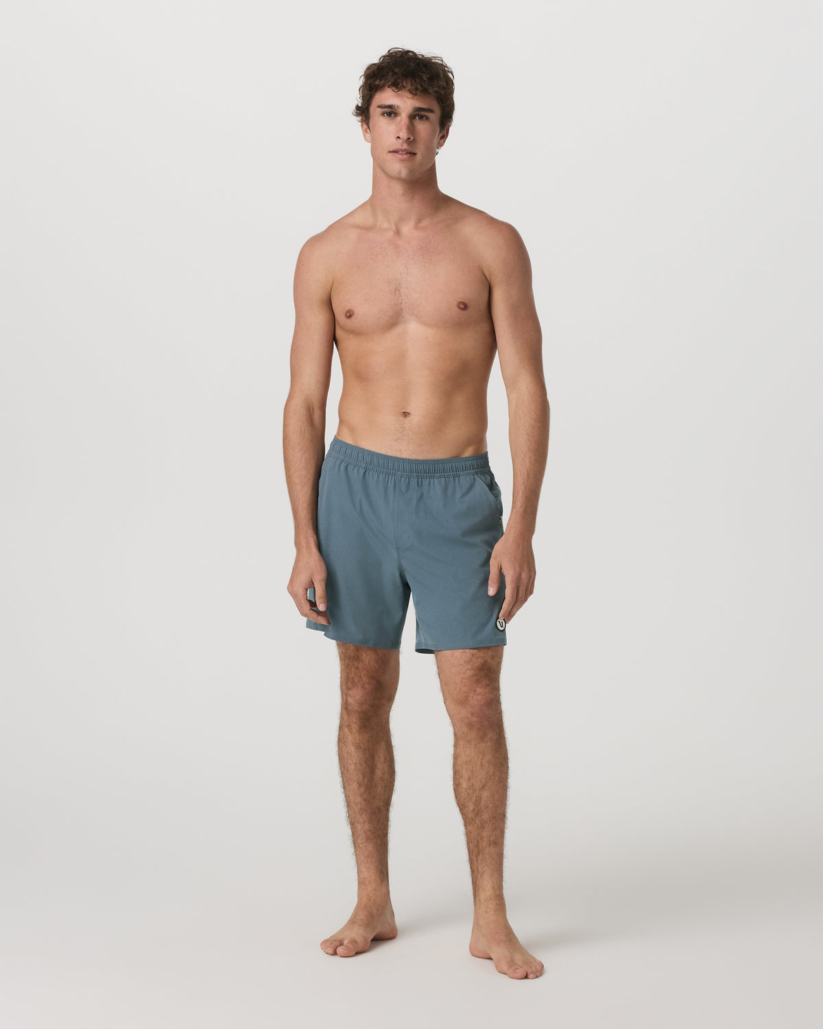 Maverick Volley Short Lined Men's Blue Sea Hybrid Shorts | Vuori Sale
