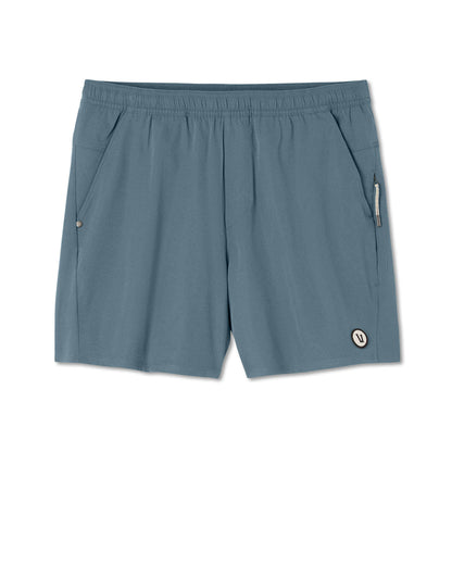 Maverick Volley Short Lined Men's Blue Sea Hybrid Shorts | Vuori Sale