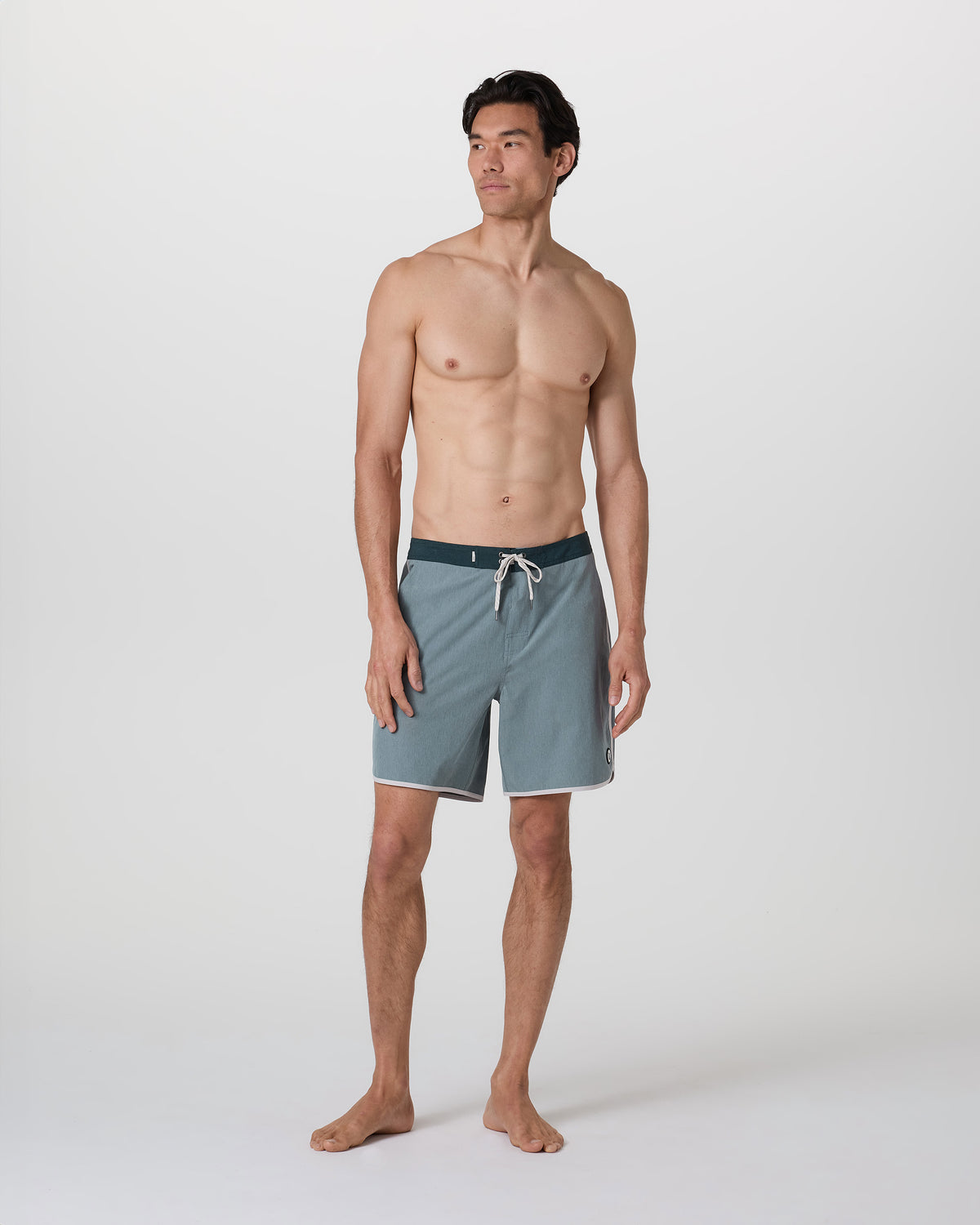 Cruise Boardshort Dusty Blue Linen Texture | Vuori Clothing